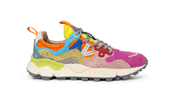 Yamano 3 wmn Sneakers in suede nylon fucsia pink multy